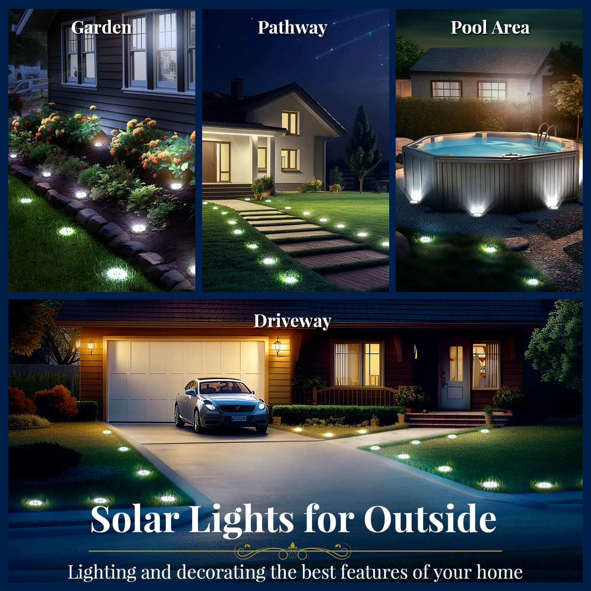Solpex Modern Solar Ground Lights Set