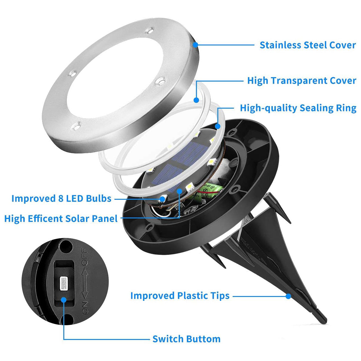 Solpex Modern Solar Ground Lights Set