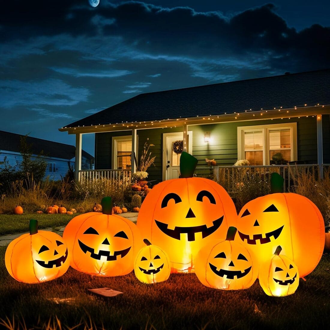 Solpex 7.5FT Halloween Inflatable Pumpkin Combo Decoration Pumpkin