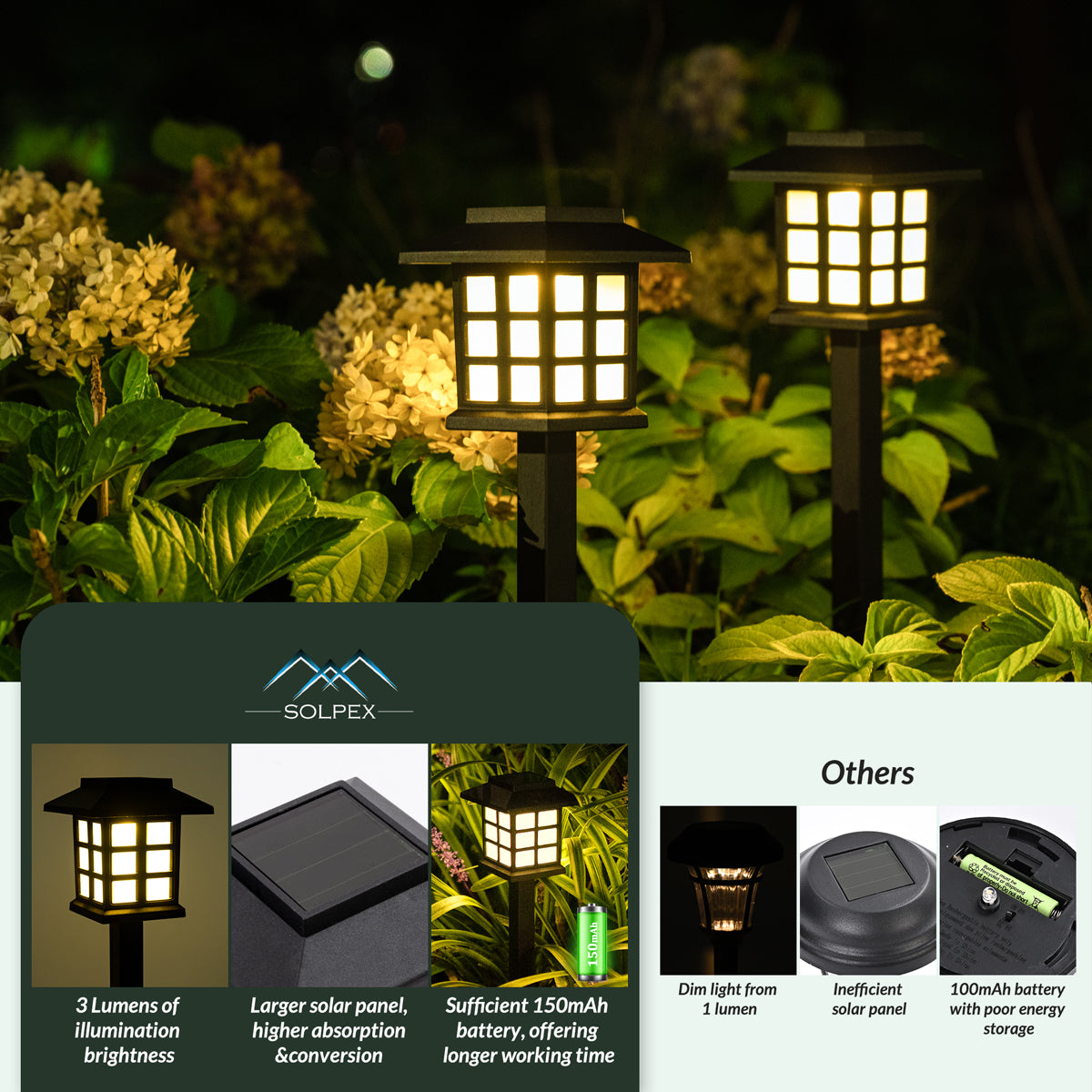 square grid driveway lighting