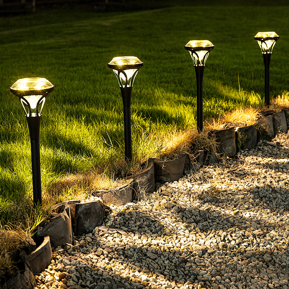 Solpex Diamond Designed Solar Yard Lights Set