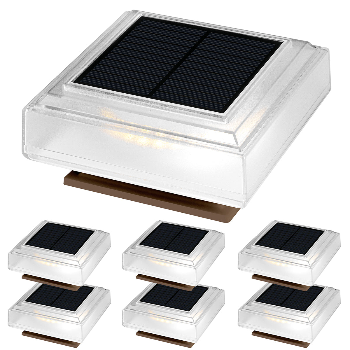 solar square fence post lights