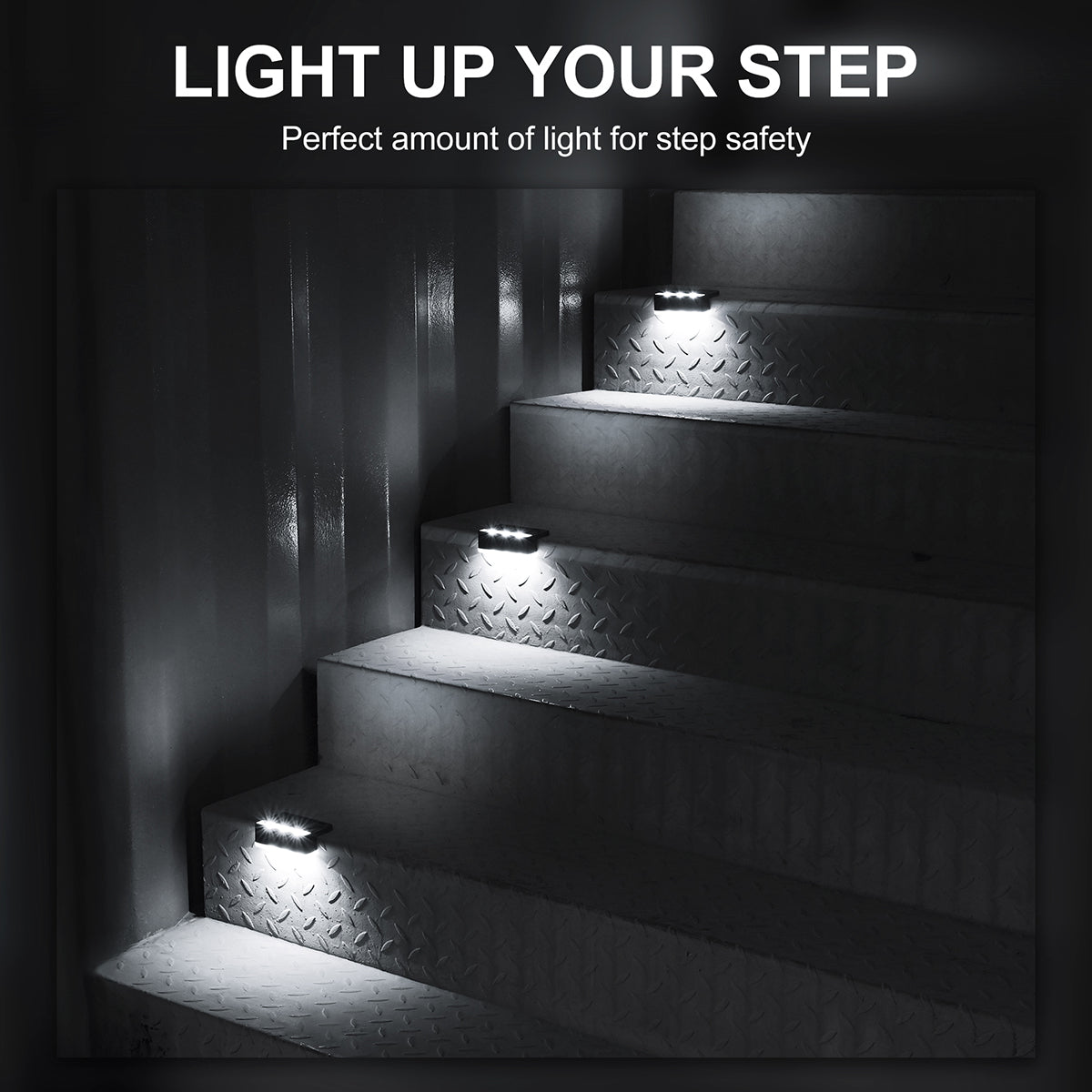 Solpex Horizontal Updated Black Solar Deck Lights Set