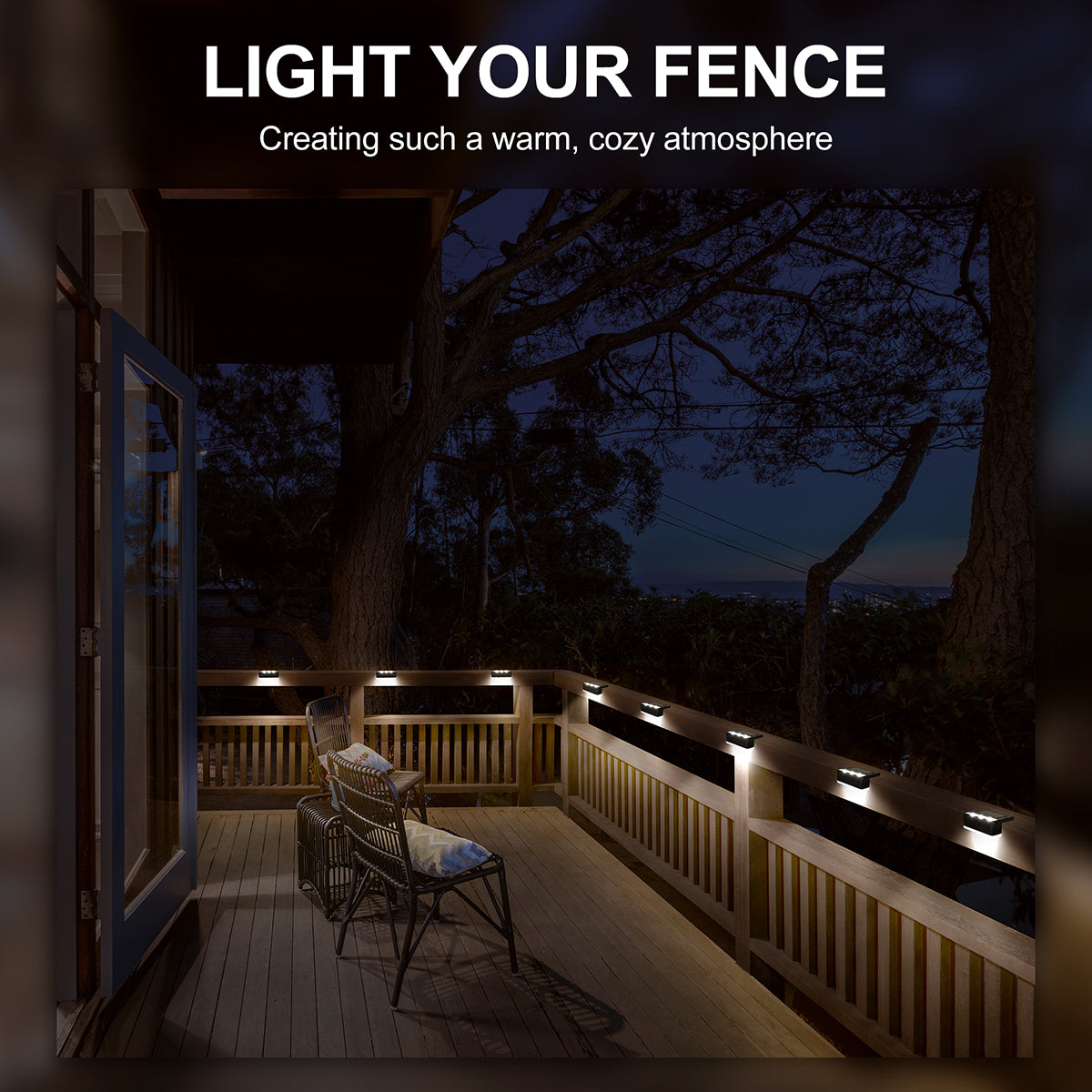 Solpex Horizontal Updated Black Solar Deck Lights Set