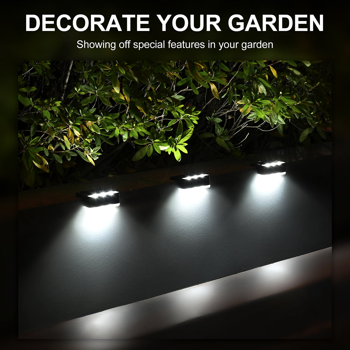 Solpex Horizontal Updated Black Solar Deck Lights Set