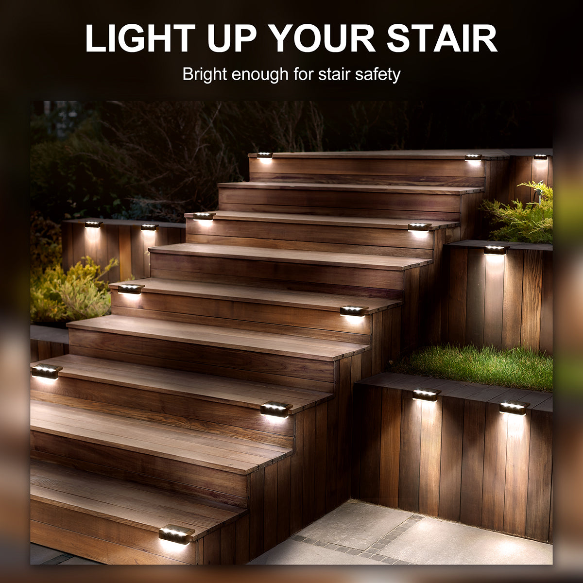 Solpex Horizontal Updated Brown Solar Deck Lights Set