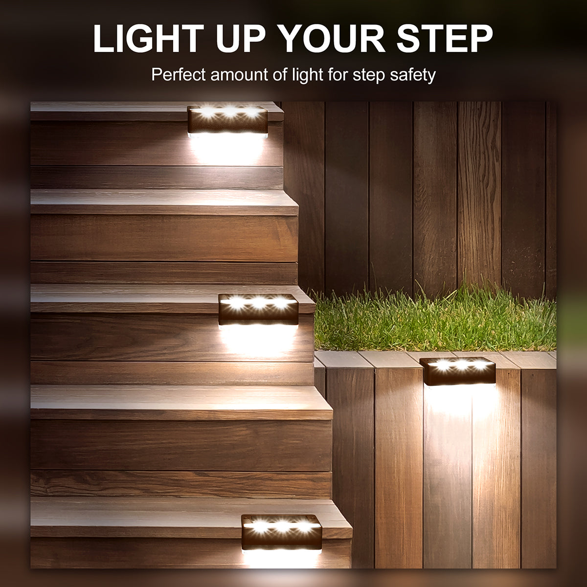 Solpex Horizontal Updated Brown Solar Deck Lights Set