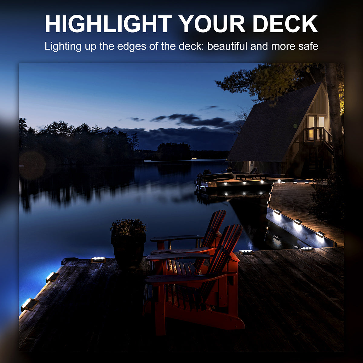 Solpex Horizontal Updated Brown Solar Deck Lights Set