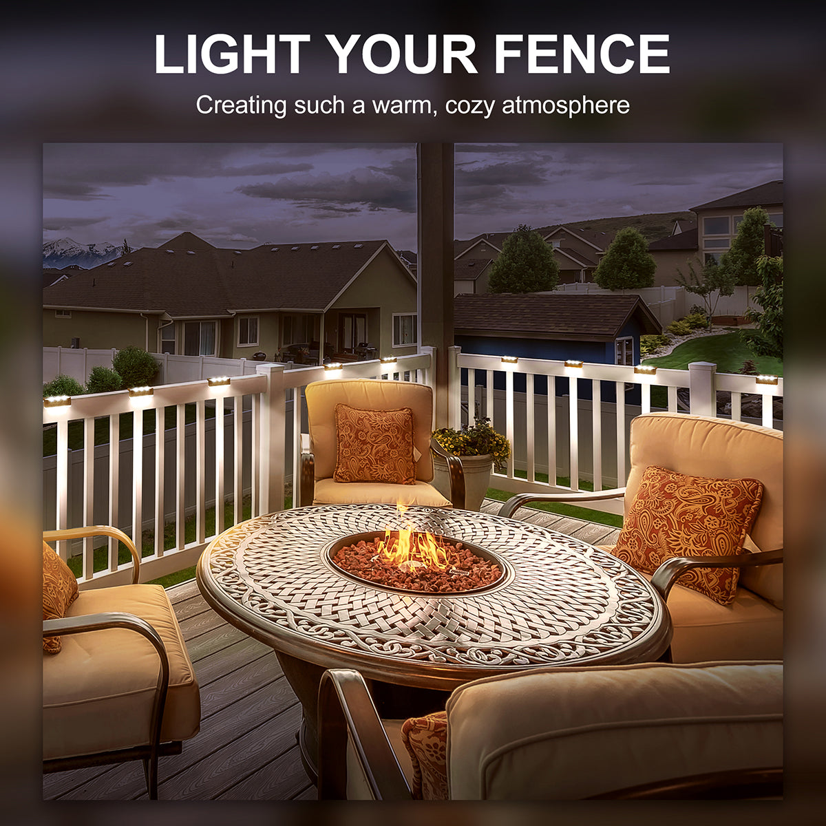 Solpex Horizontal Updated Brown Solar Deck Lights Set