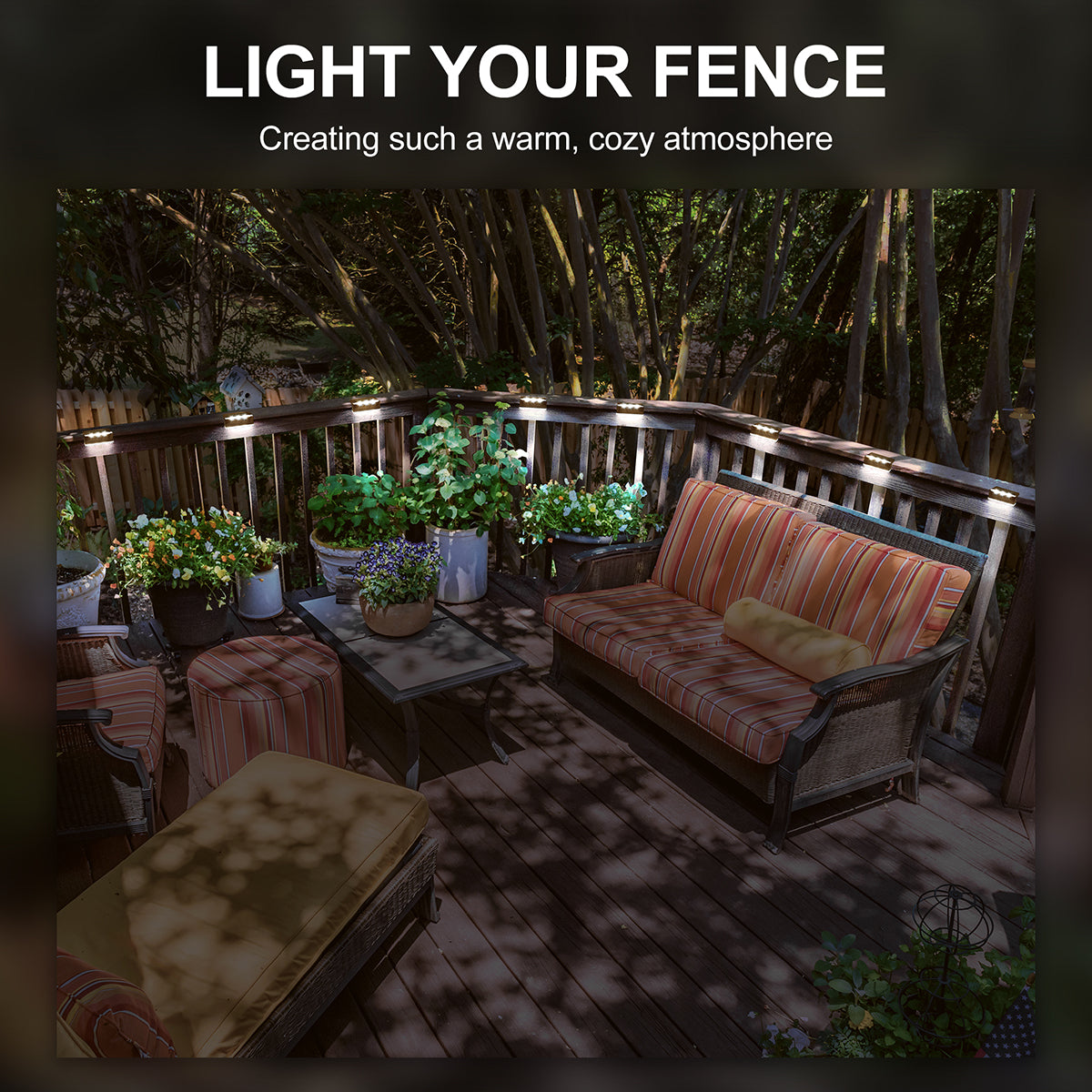 Solpex Horizontal Updated Brown Solar Deck Lights Set
