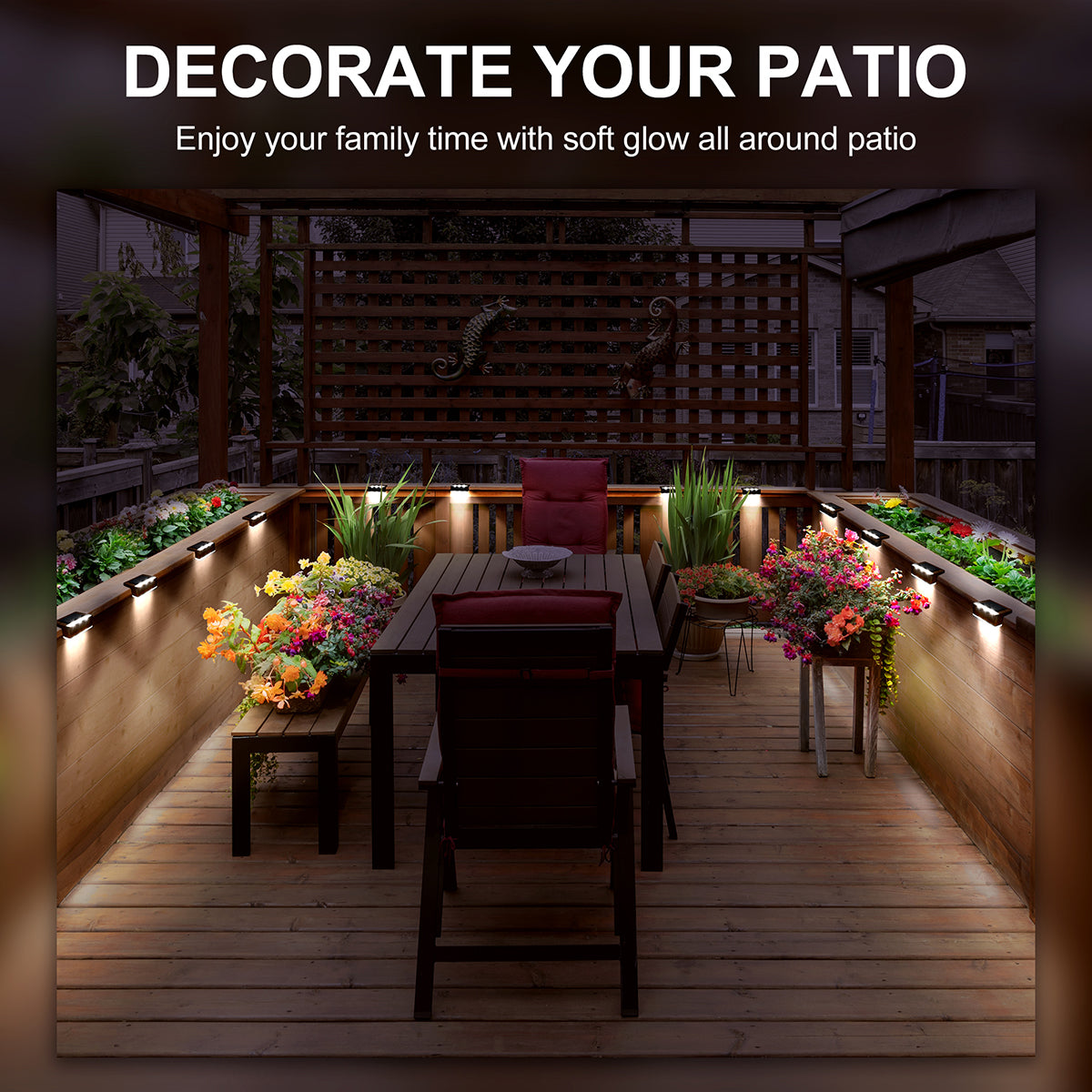 Solpex Horizontal Updated Brown Solar Deck Lights Set