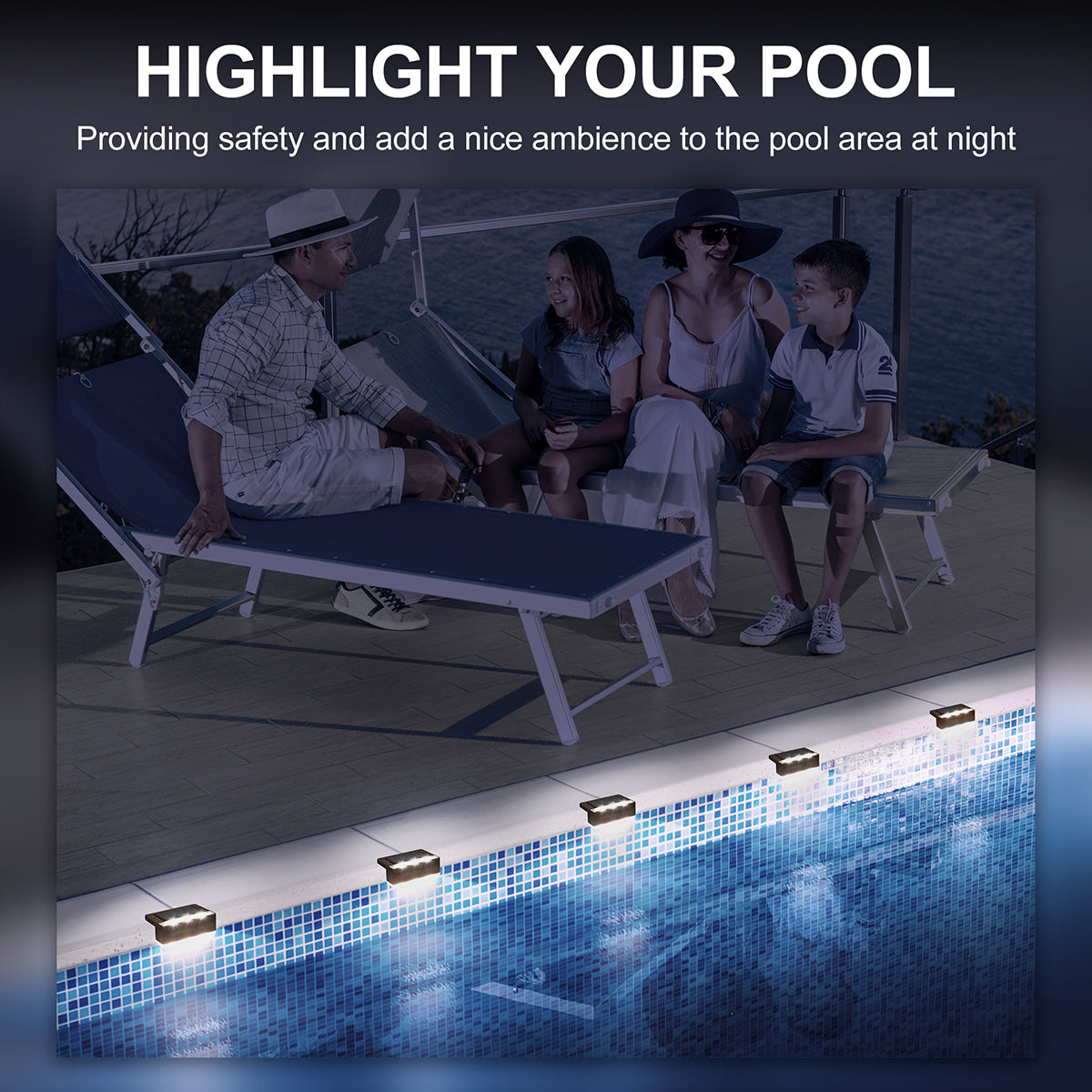 Solpex Horizontal Updated Brown Solar Deck Lights Set