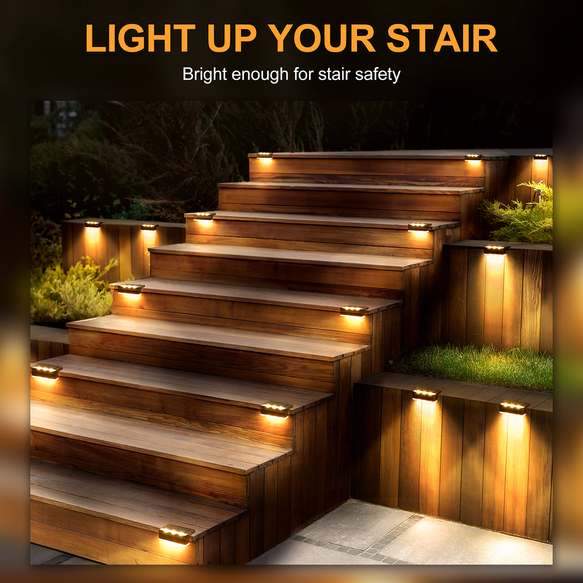 Solpex Horizontal Updated Brown Solar Deck Lights Set