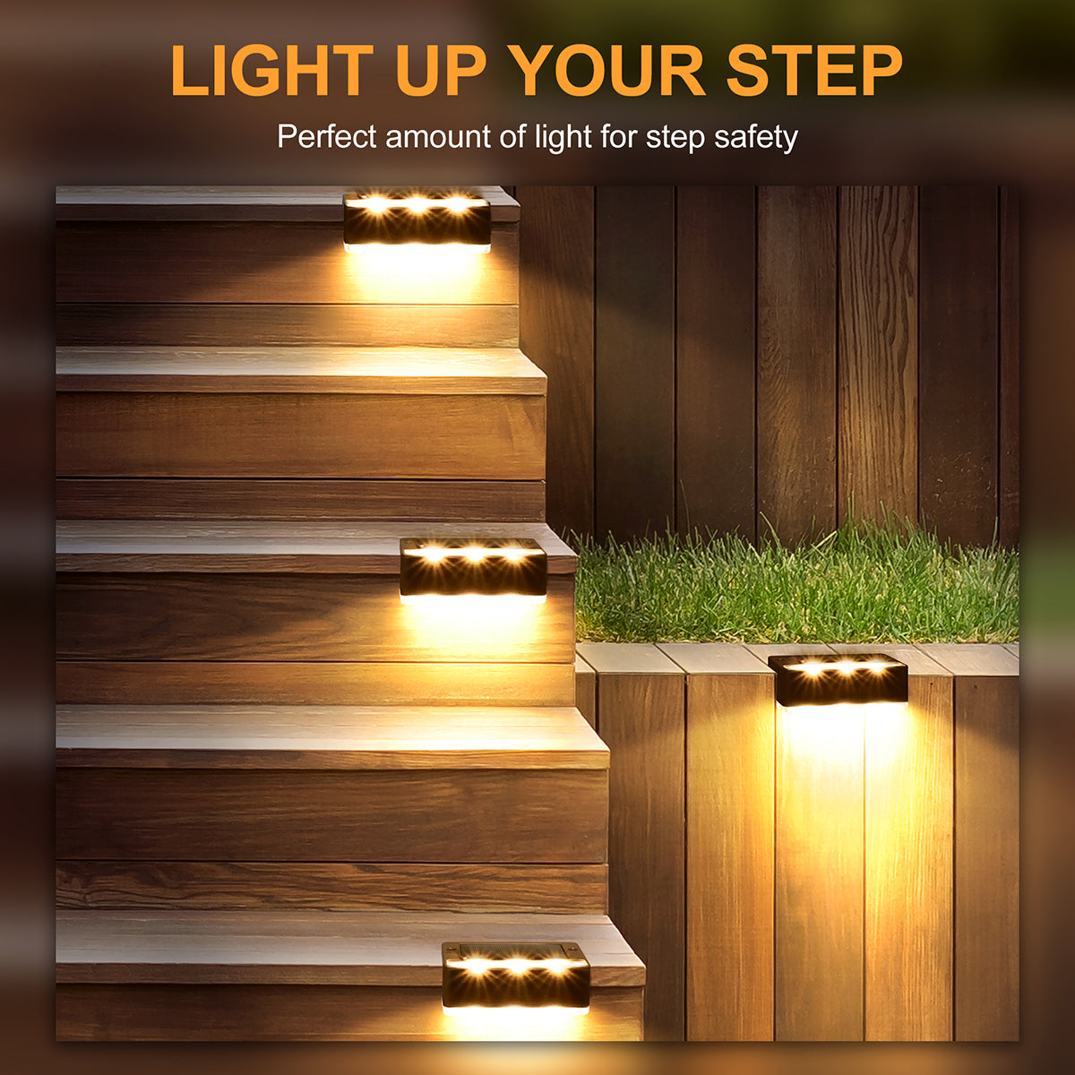 Solpex Horizontal Updated Brown Solar Deck Lights Set