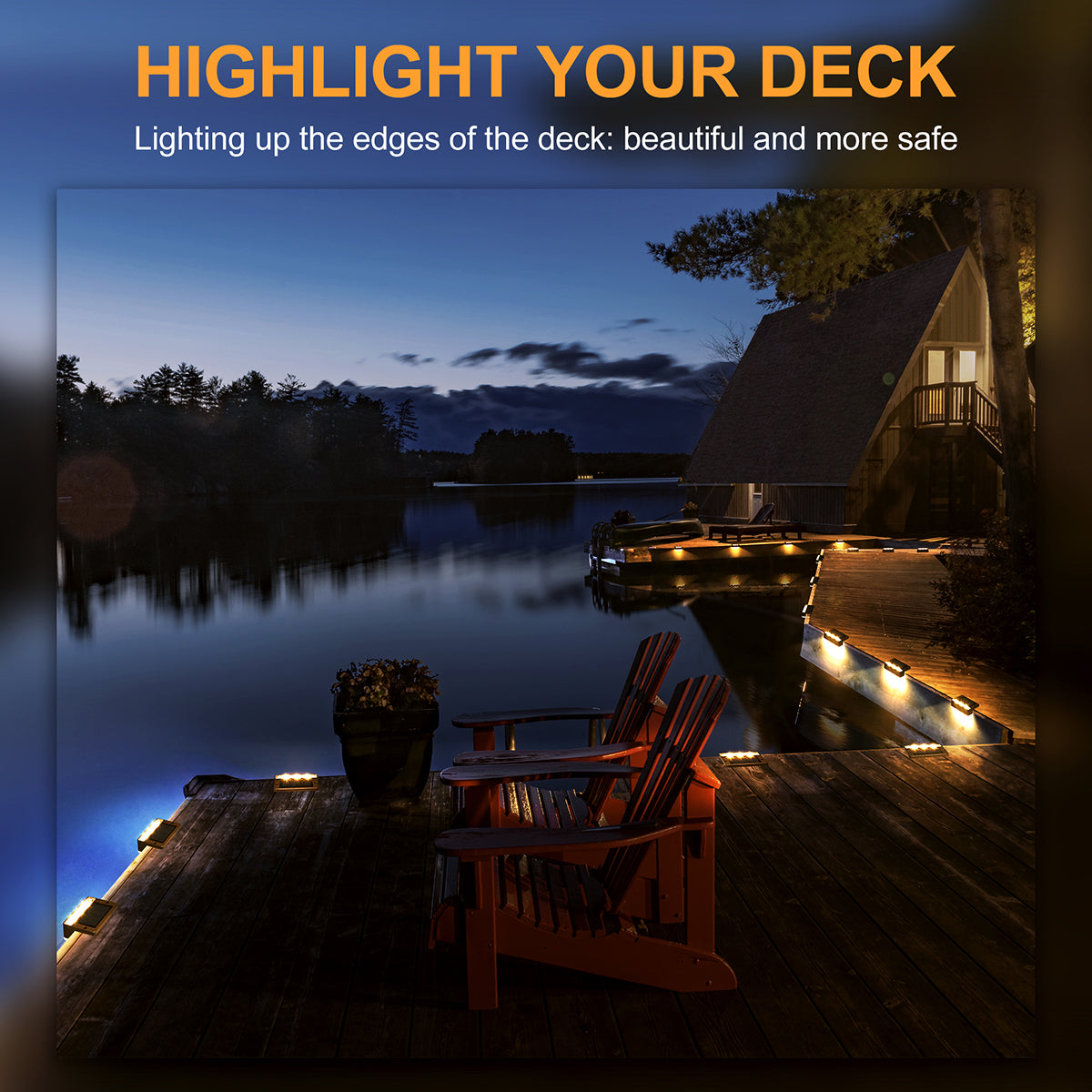 Solpex Horizontal Updated Brown Solar Deck Lights Set