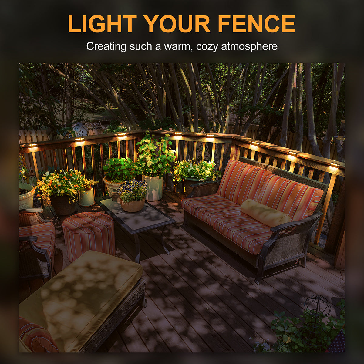 Solpex Horizontal Updated Brown Solar Deck Lights Set