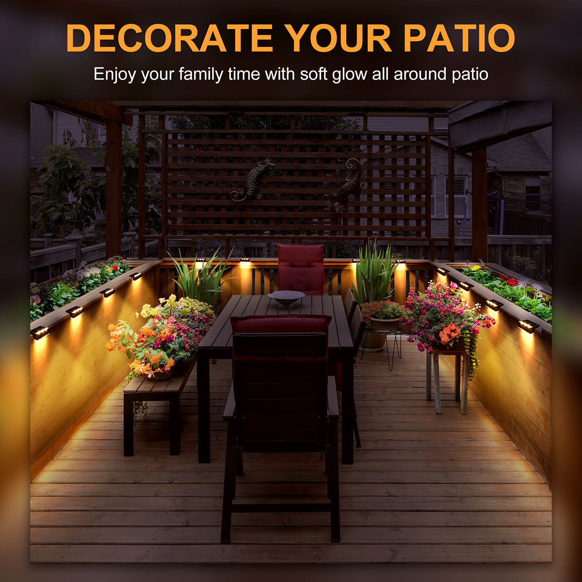 Solpex Horizontal Updated Brown Solar Deck Lights Set