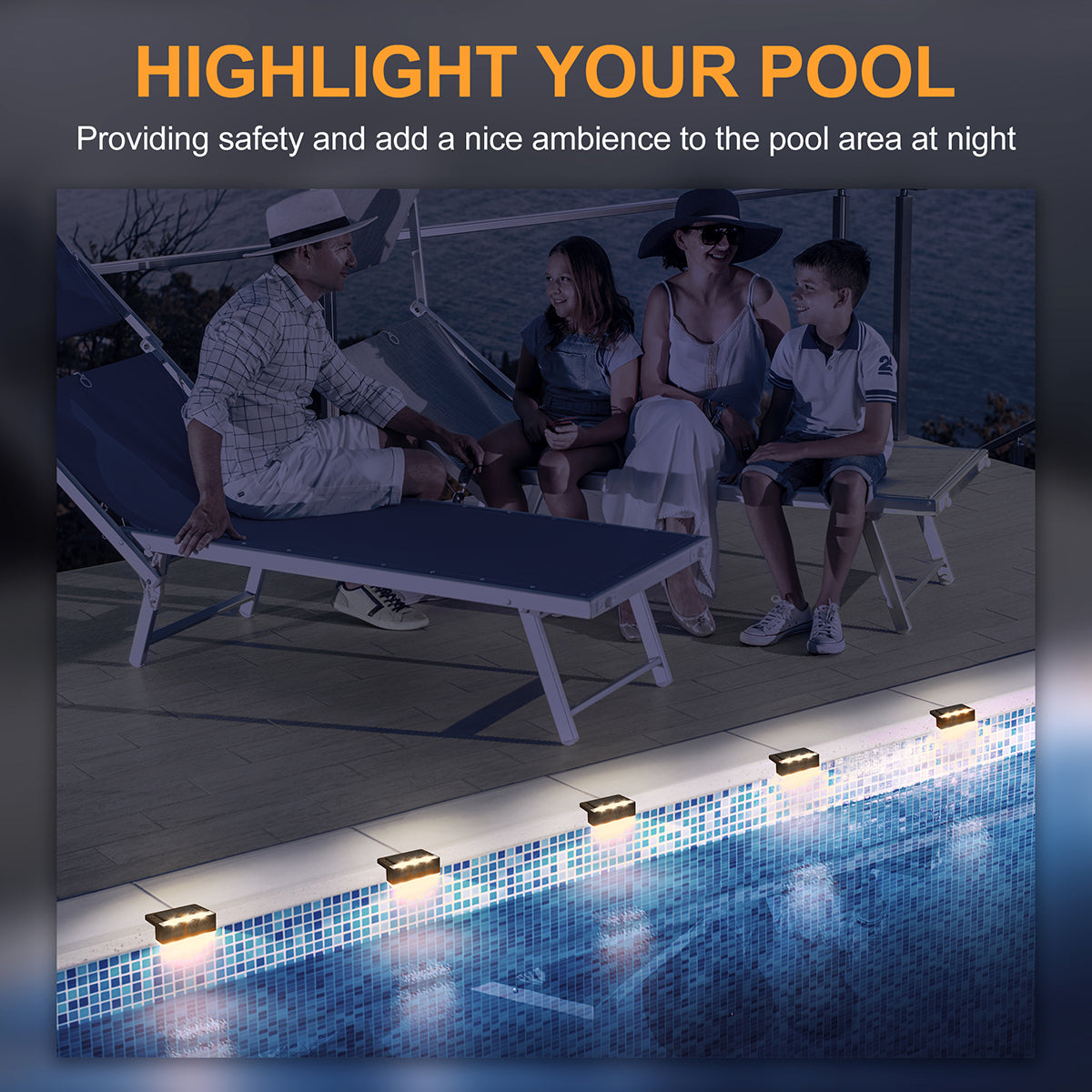 Solpex Horizontal Updated Brown Solar Deck Lights Set