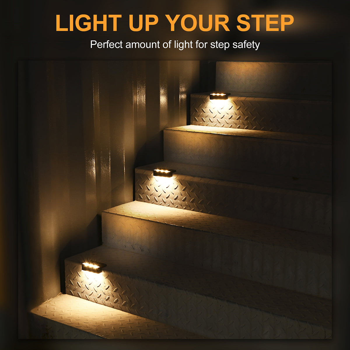 Solpex Horizontal Updated Black Solar Deck Lights Set