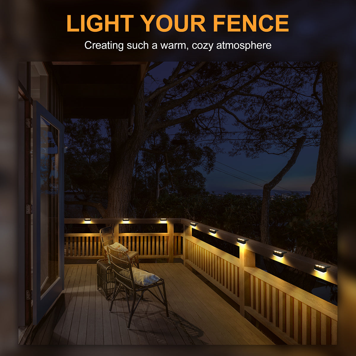 Solpex Horizontal Updated Black Solar Deck Lights Set