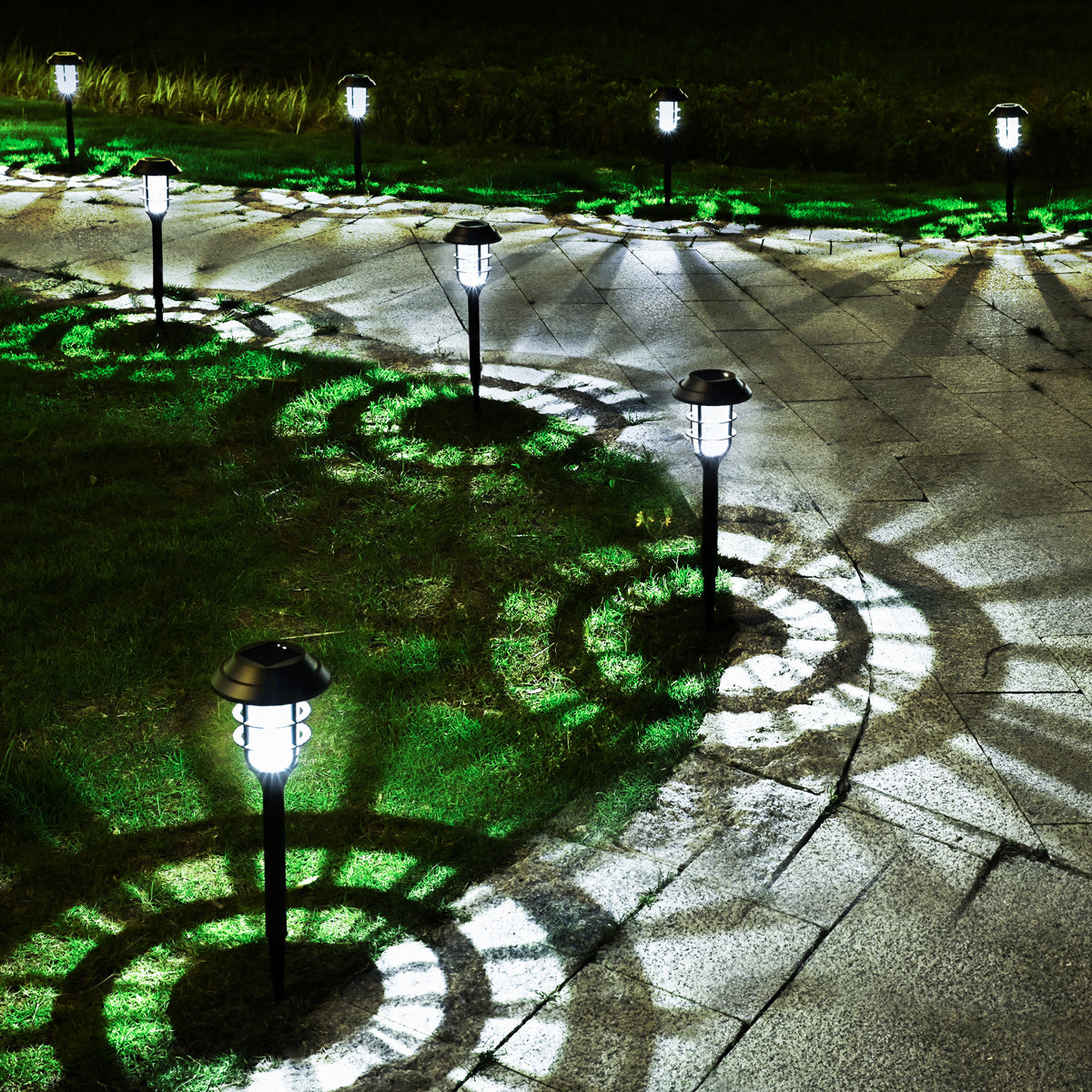 cone solar landscaping lights