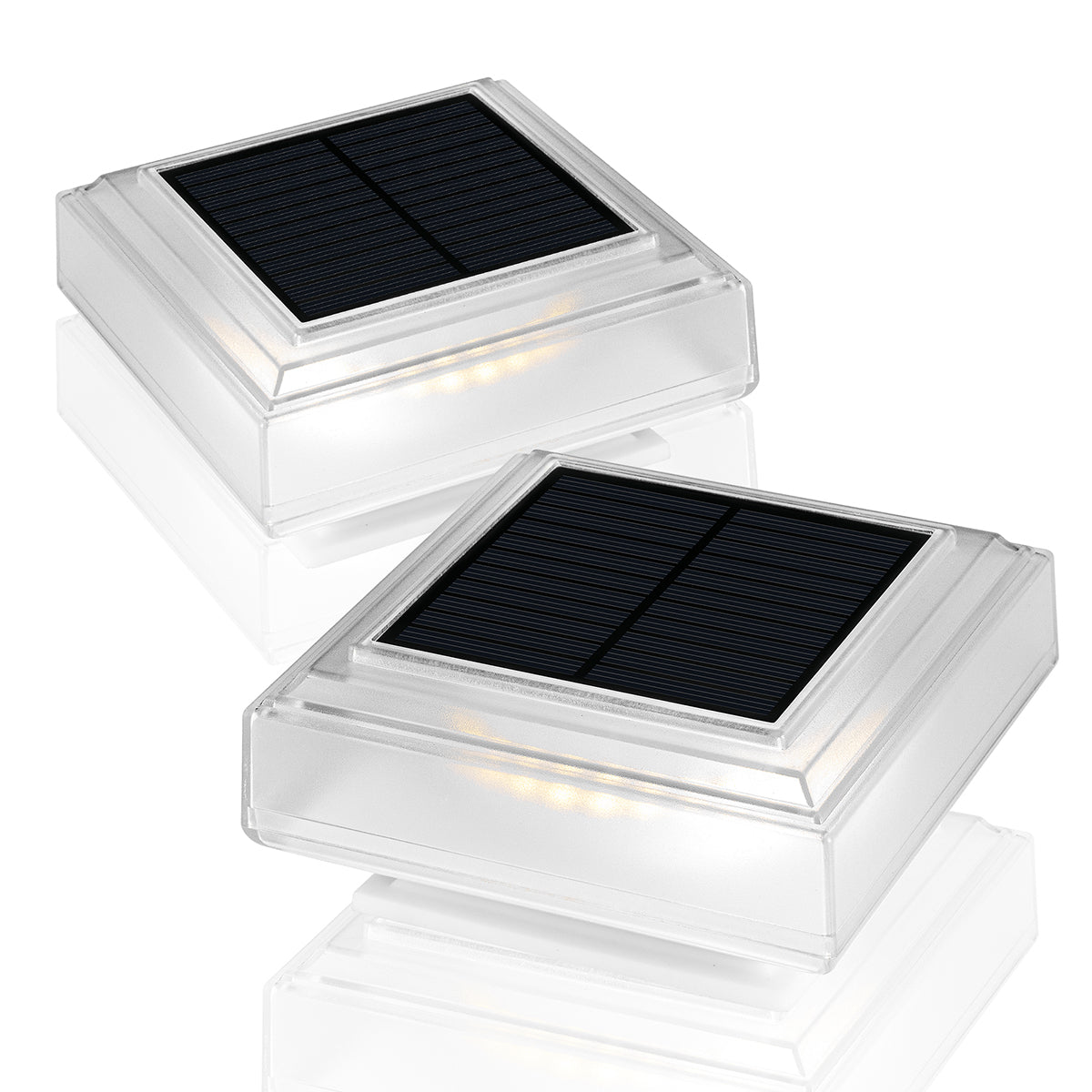 solar square fence post lights