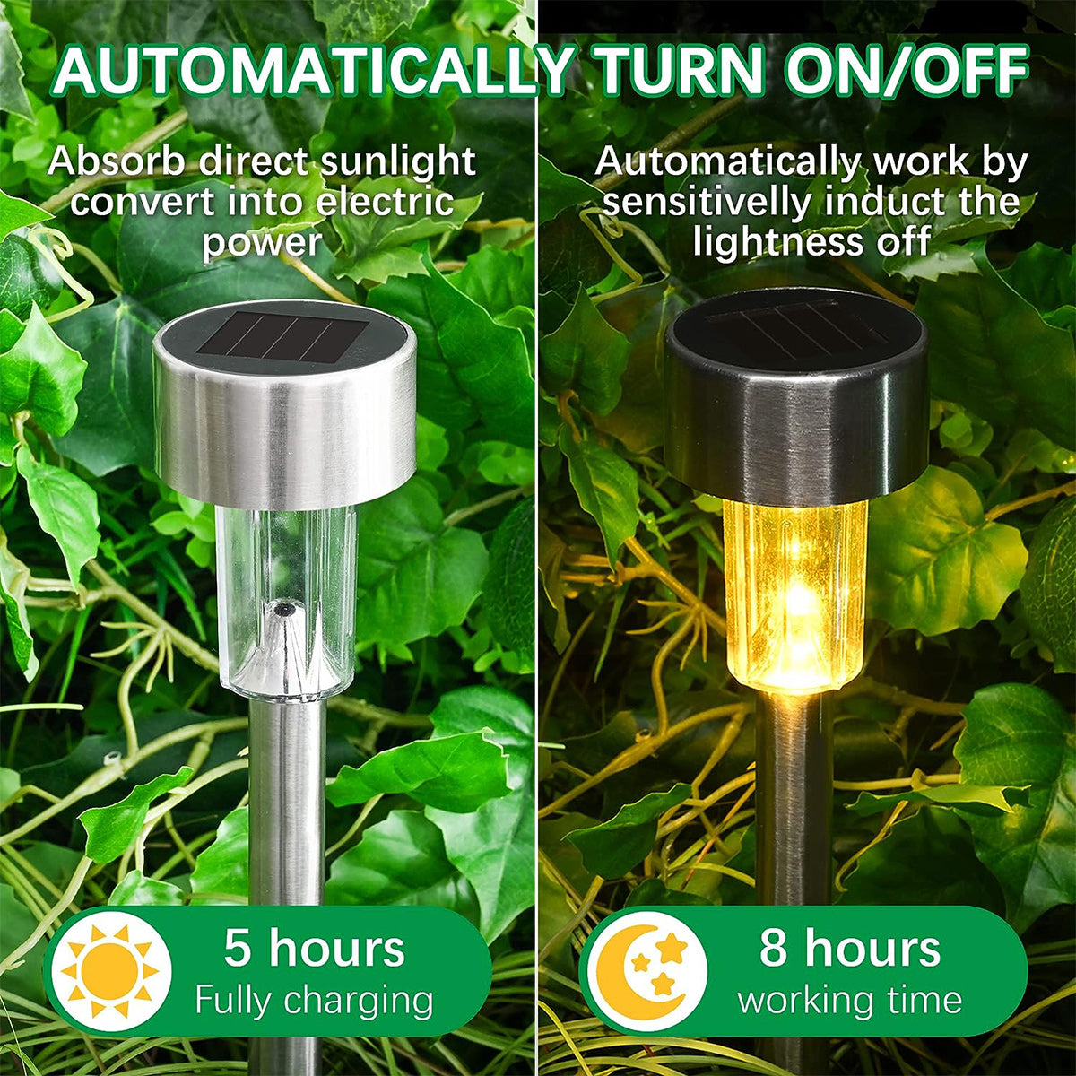 solar grow lights for outdoor plants Solpex Stainless Steel Solar Outdoor Lights Set – solpex