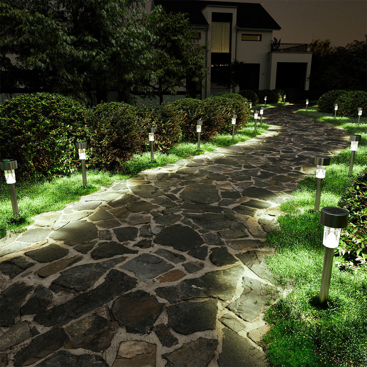 Solpex Stainless Steel Solar Outdoor Lights Set – solpex