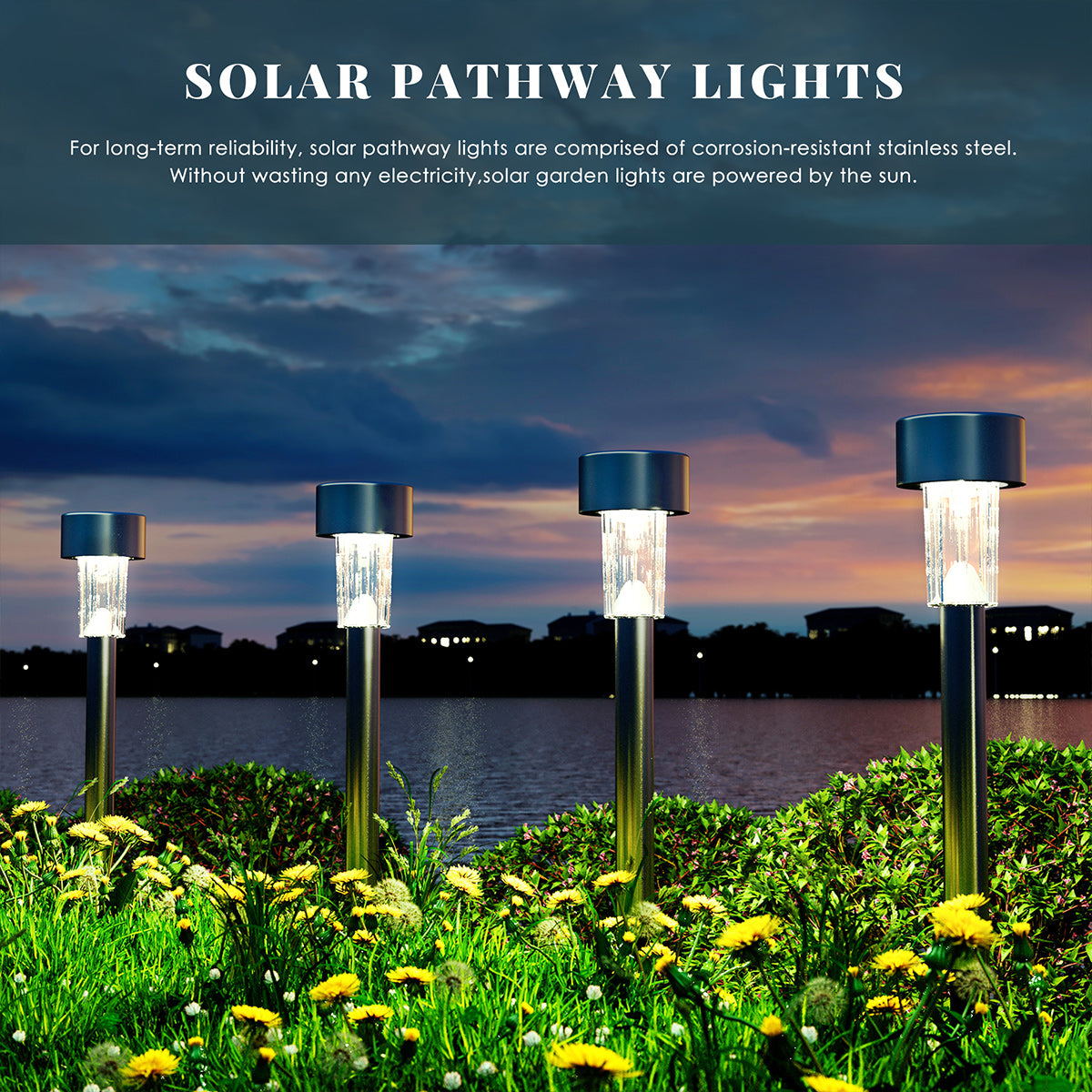 Solpex Stainless Steel Solar Outdoor Lights Set – solpex