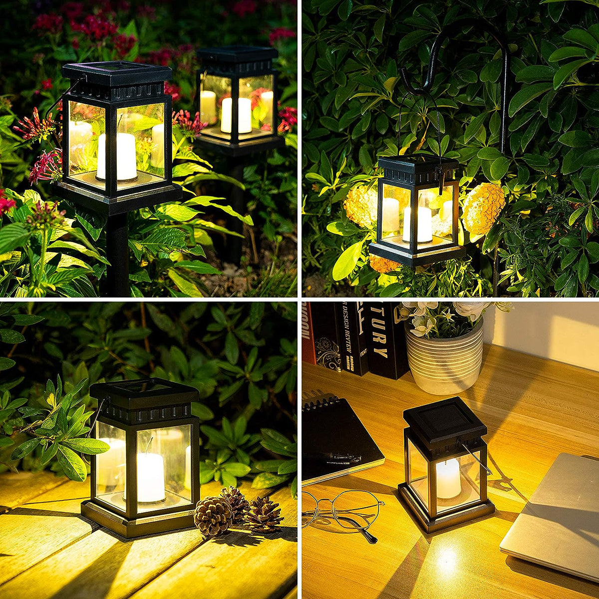 Solpex Solar Hanging Lanterns with Stakes Set