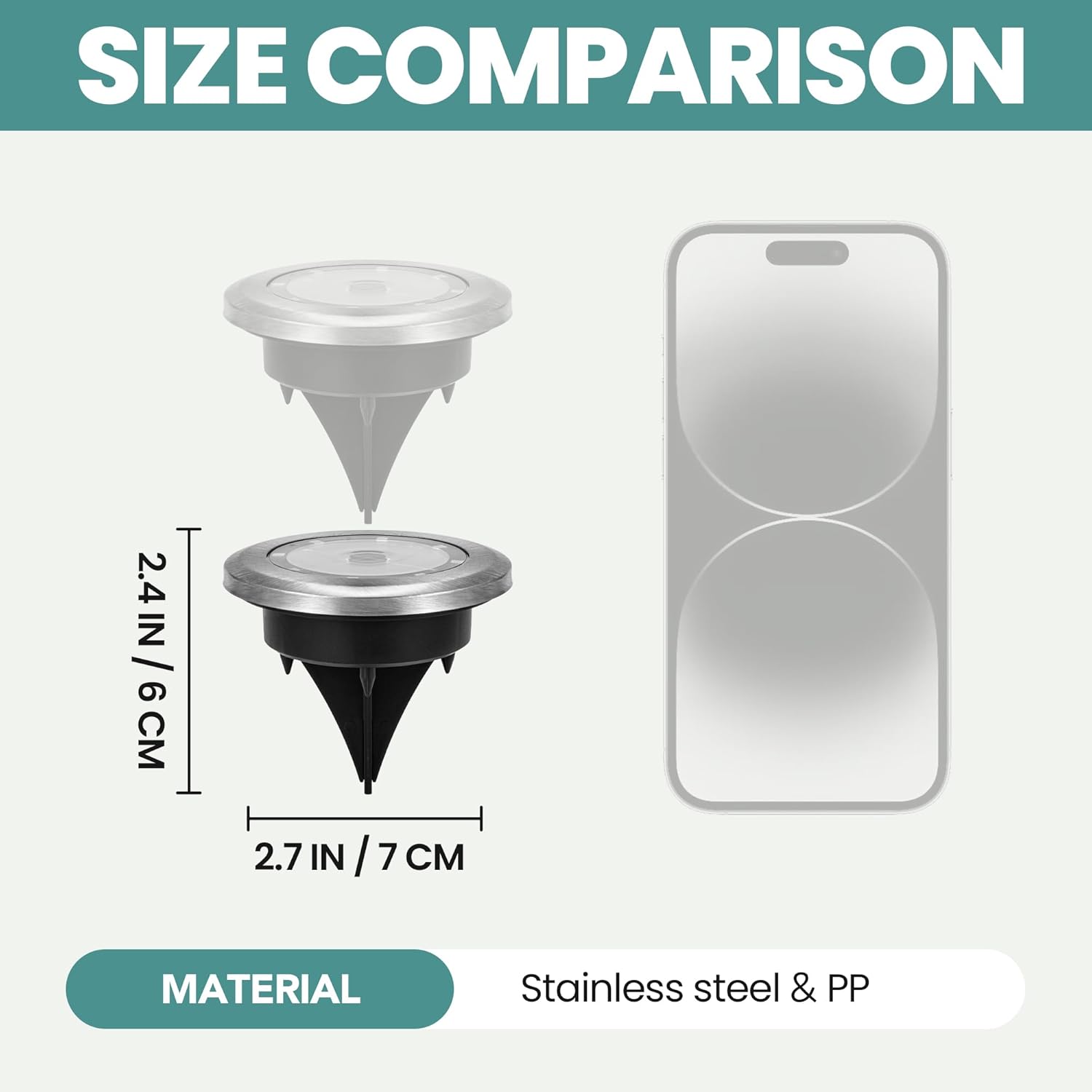 Solpex Solar Lights Outdoor Garden, 10 Pack Mini Solar Ground Lights, Waterproof Garden Light, Powered Landscape Lighting for Patio Yard Driveway Walkway(Cool White)