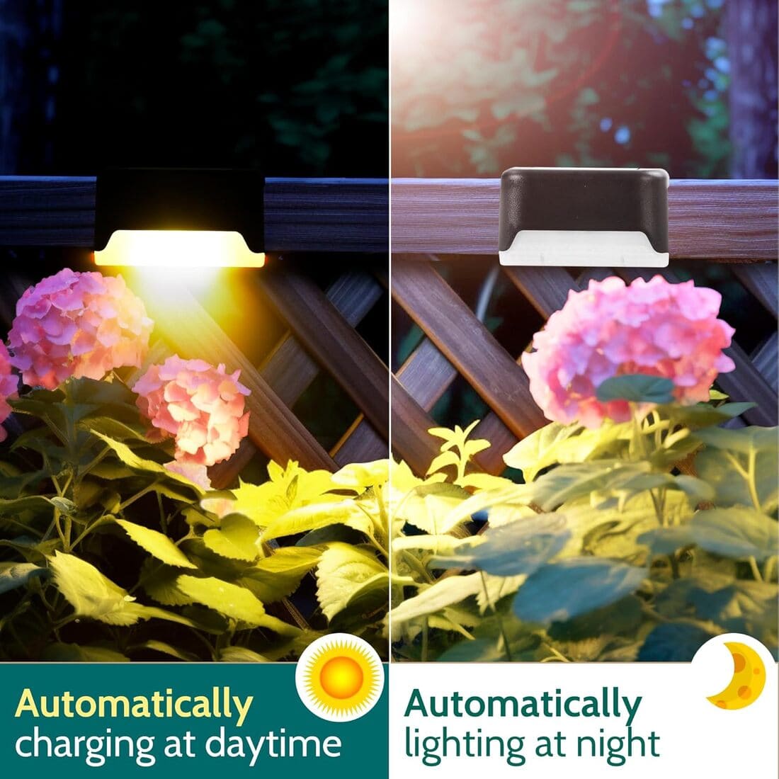 Solpex 12 Pack Outdoor Solar Lights for Steps, Fence, Patio, Gutter, Path, Decoration