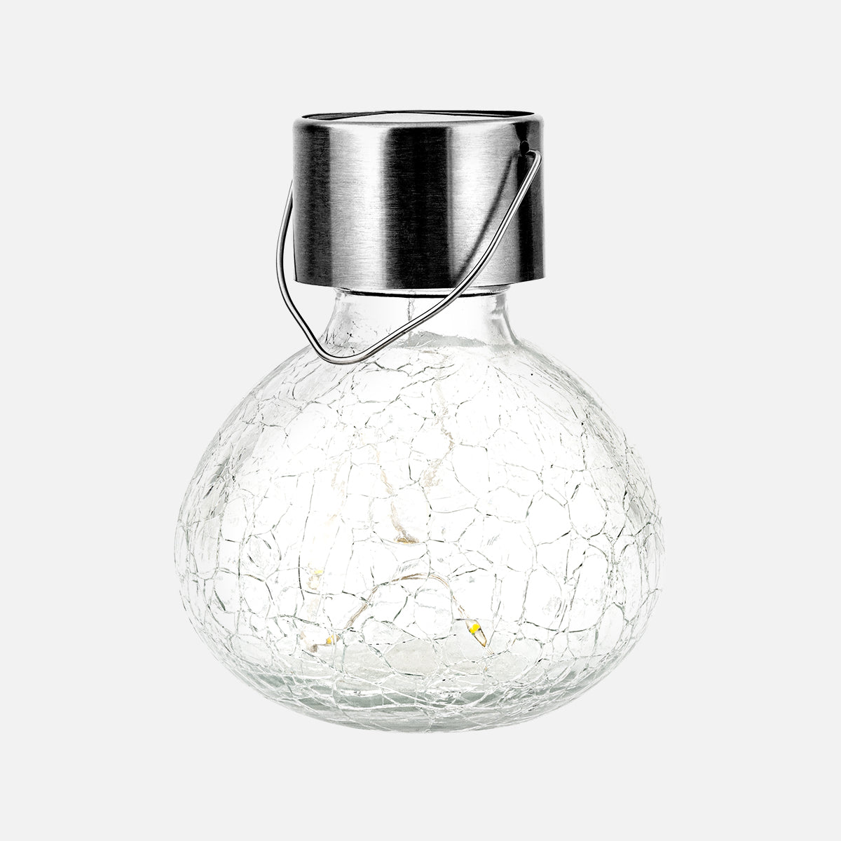 Solpex Crackle Glass Outdoor Hanging Lanterns Set (4 Pack)