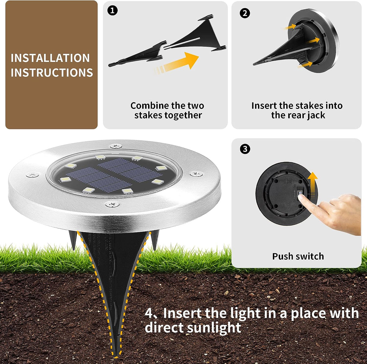 Solpex ‎Modern Solar Ground Lights Set